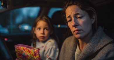 The teacher called me to the school and silently handed me a drawing by my 7-year-old daughter. I looked at it—and turned pale. The picture showed our family with the caption: “Daddy says to Mommy…”